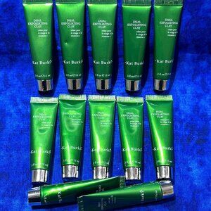 Lot of 12 ~ Kat Burki ~ Dual Exfoliating Clay Mask ~ .5oz / 15ml Each ~ Sealed